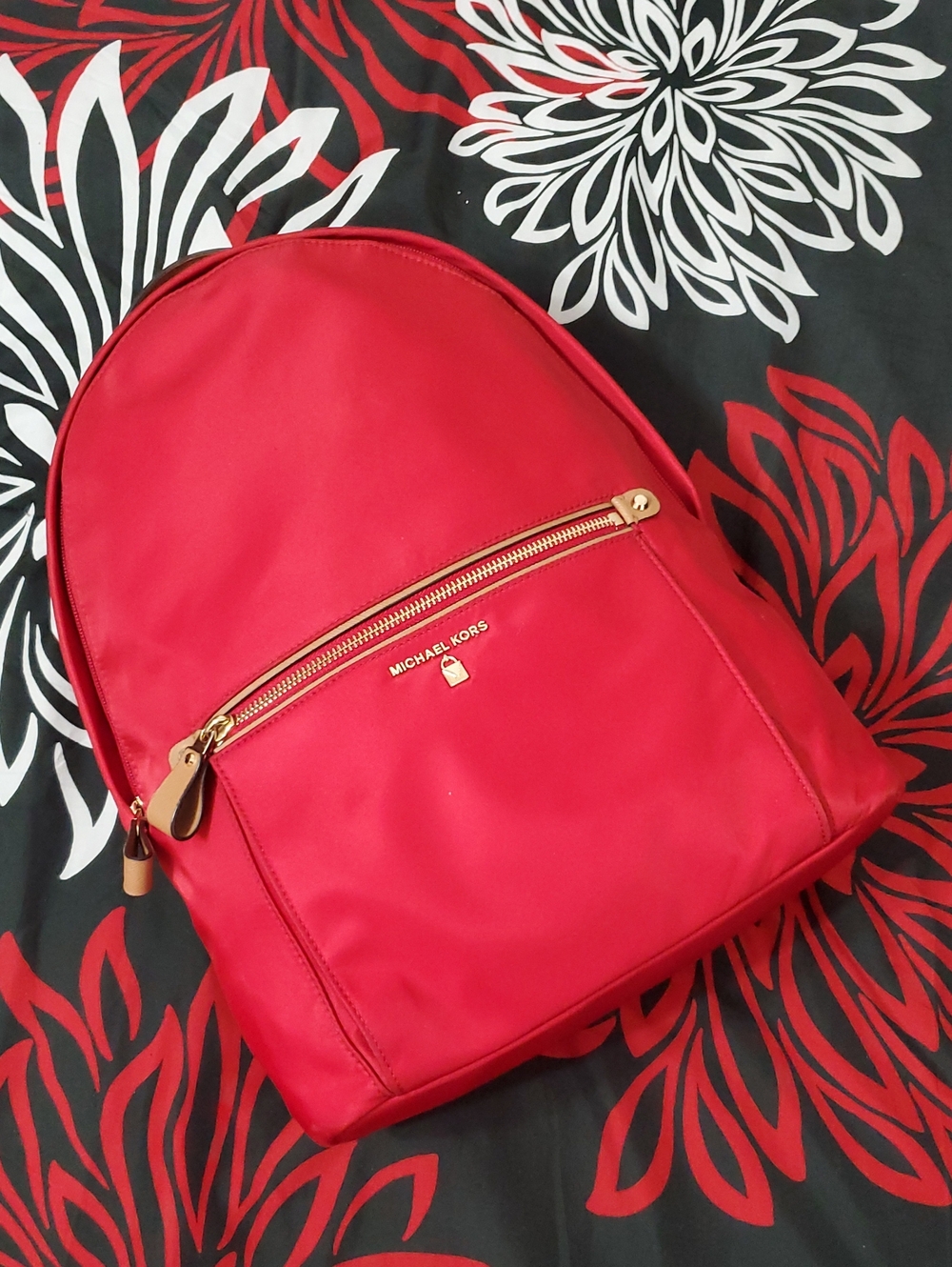 Michael Kors Red Nylon Backpack